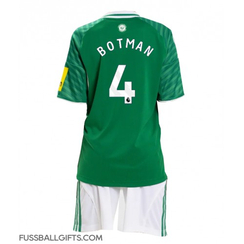 Newcastle United Sven Botman #4 Fußballbekleidung Auswärtstrikot Kinder 2025-26 Kurzarm (+ kurze hosen)